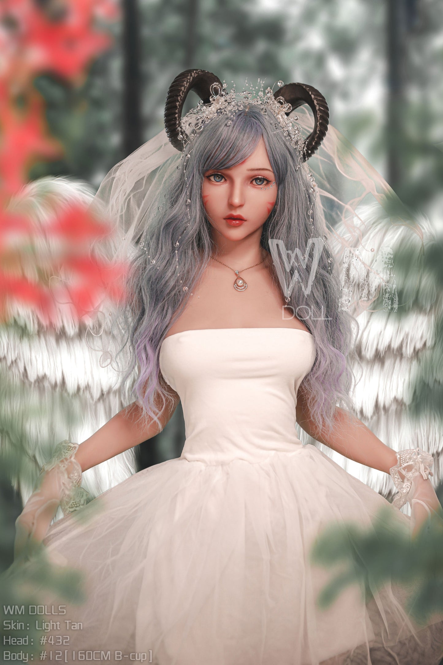 WM Dolls presents Alisan: Love Doll with Gray Hair and Angel Wings, Head No. 432