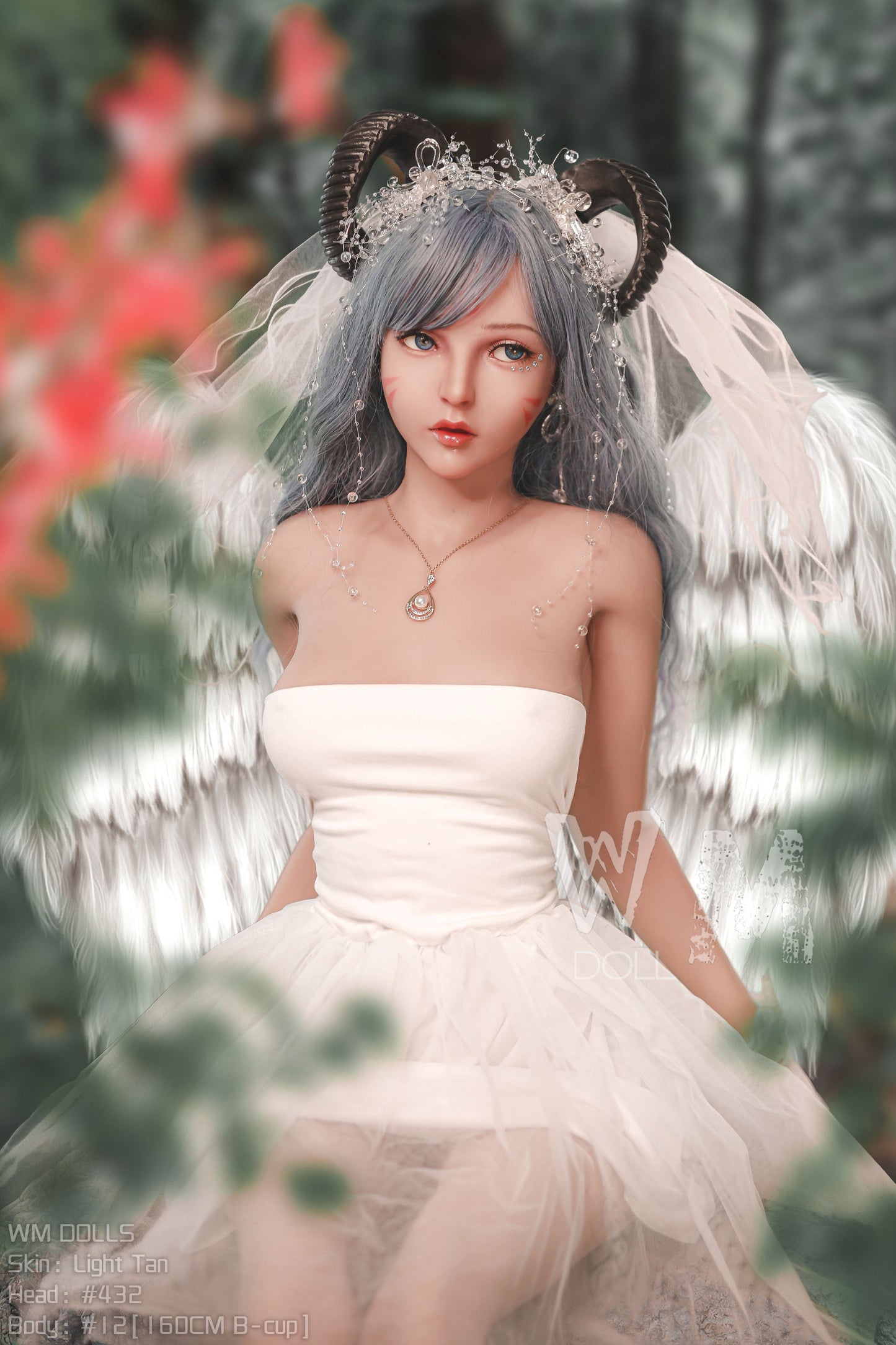 WM Dolls presents Alisan: Love Doll with Gray Hair and Angel Wings, Head No. 432