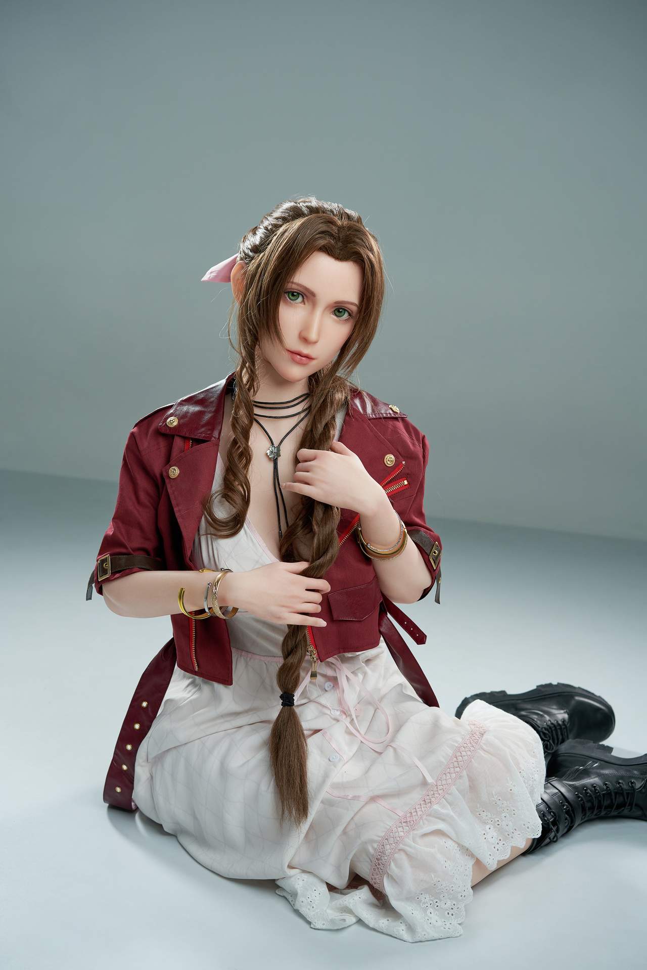 Aerith Gamelady Sex Doll: Full Silicon, 167cm, Inspired by Final Fantasy VII Any Love Doll GameLady