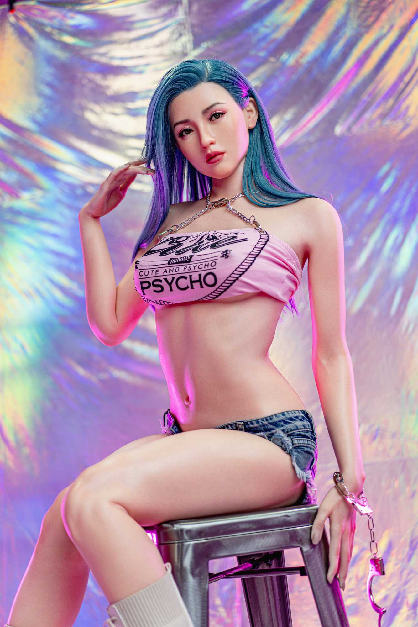 Blue Beauty: Colby - Stylish Silicone Sex Doll with Denim Style Any Love Doll Zelex dolls - SILICONE