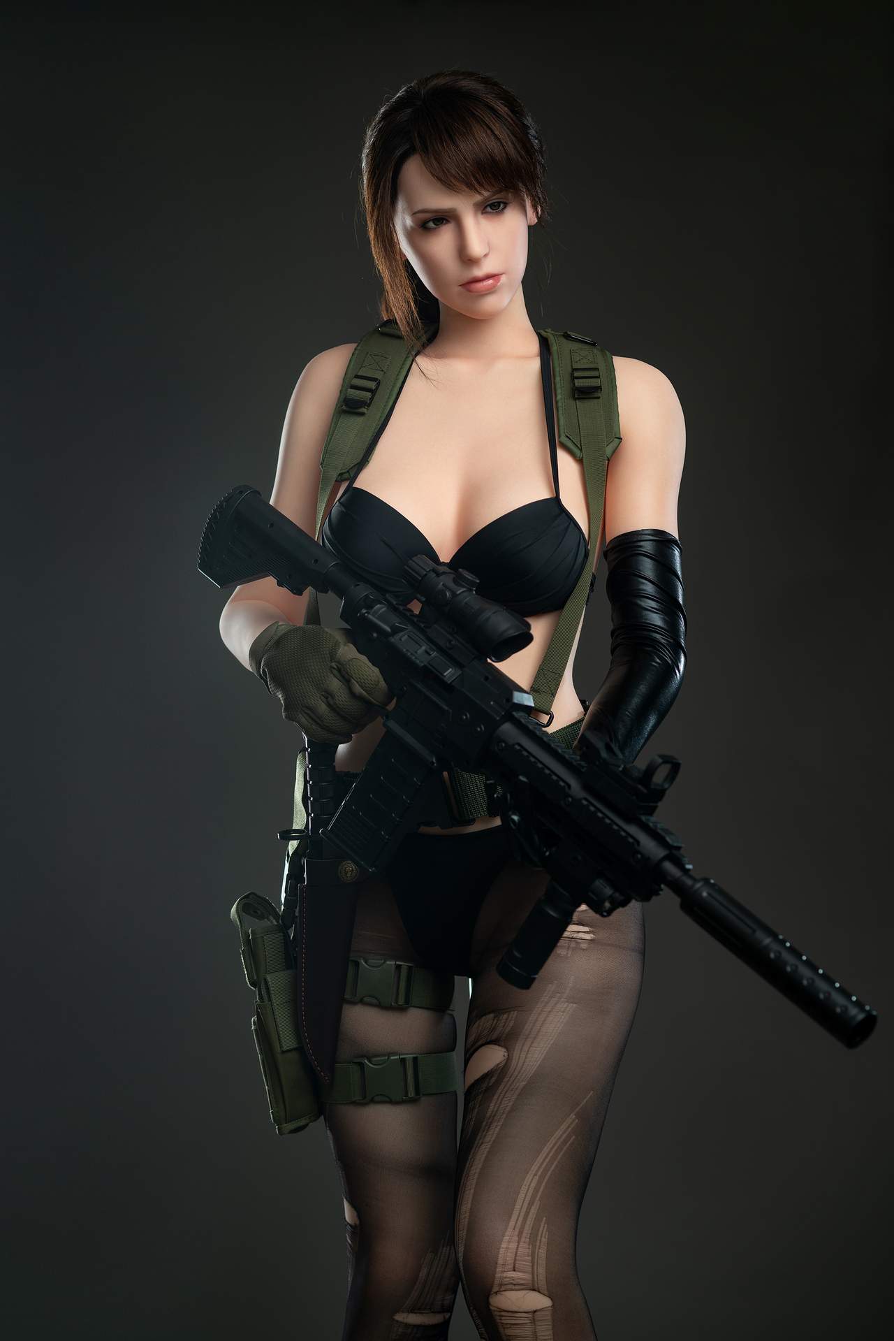 D-Cup Gamelady Sex Doll - Quiet from Metal Gear, Full Silicon Body Any Love Doll GameLady