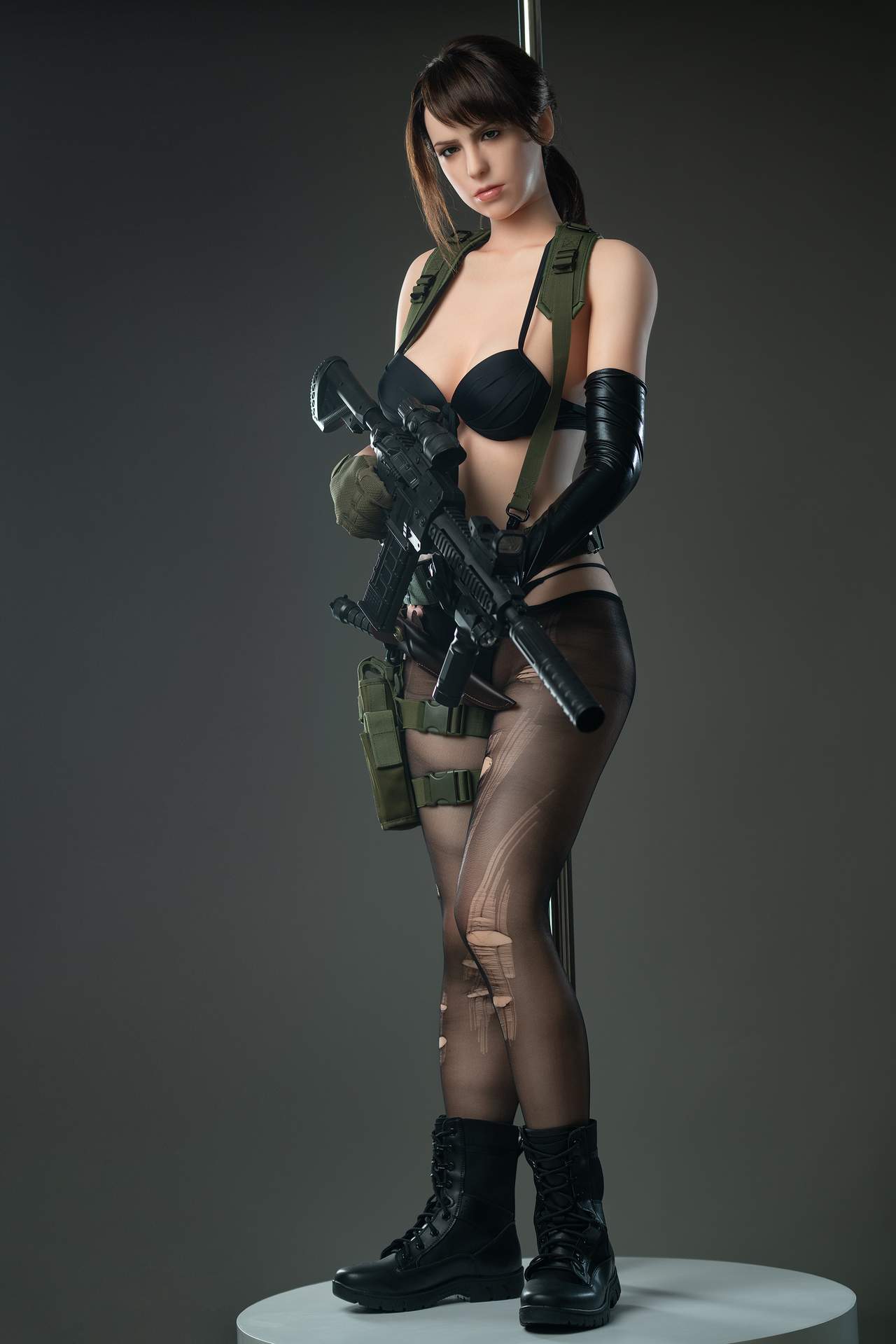 D-Cup Gamelady Sex Doll - Quiet from Metal Gear, Full Silicon Body Any Love Doll GameLady