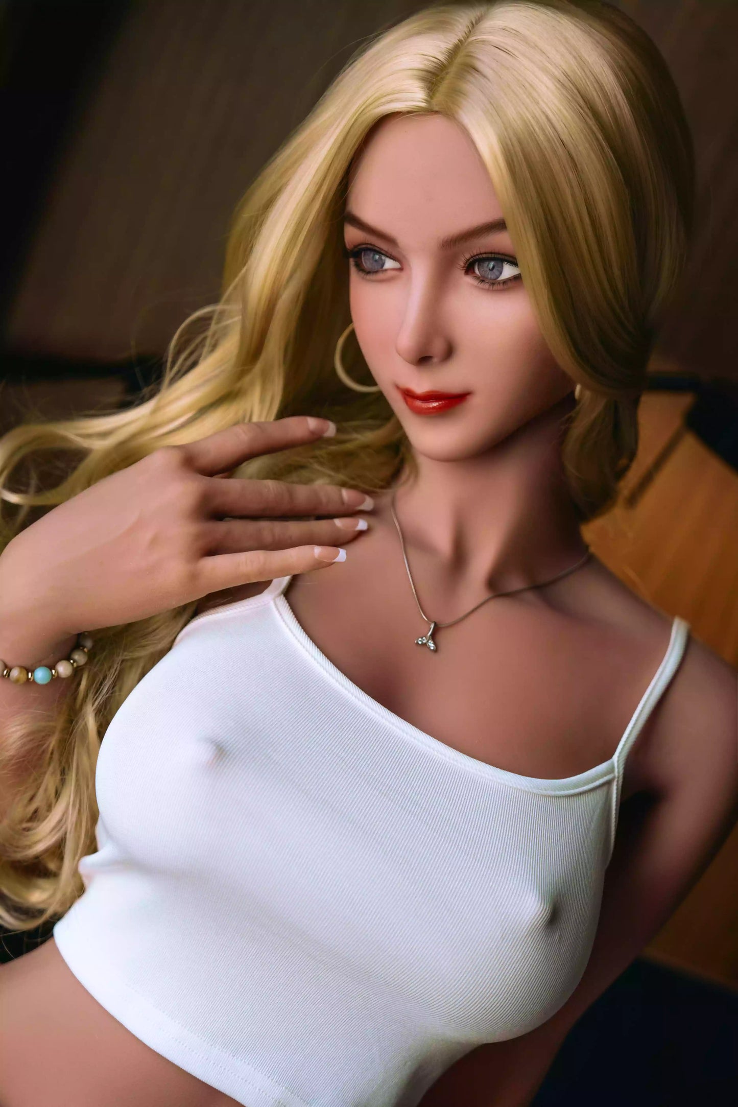 Luna - Sensual Brown-Haired Beauty with Mesmerizing Hazel Eyes - TPE Love Doll