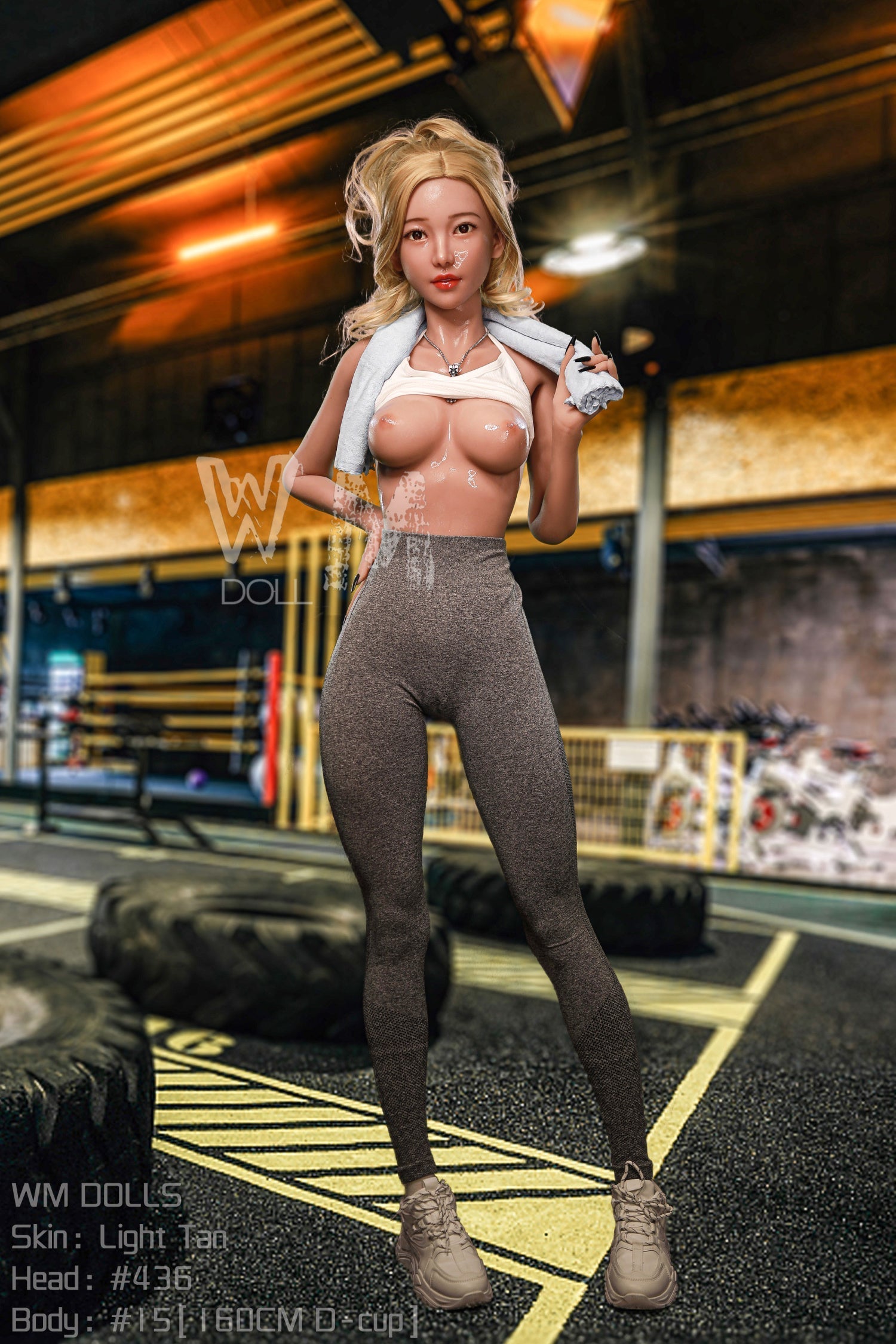 Esra - 160cm D-cup + #436 Slim girl sex doll in the gym by Anmodolls