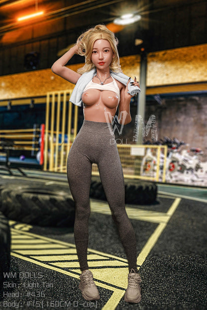 Esra - 160cm D-cup + #436 Slim girl sex doll in the gym by Anmodolls