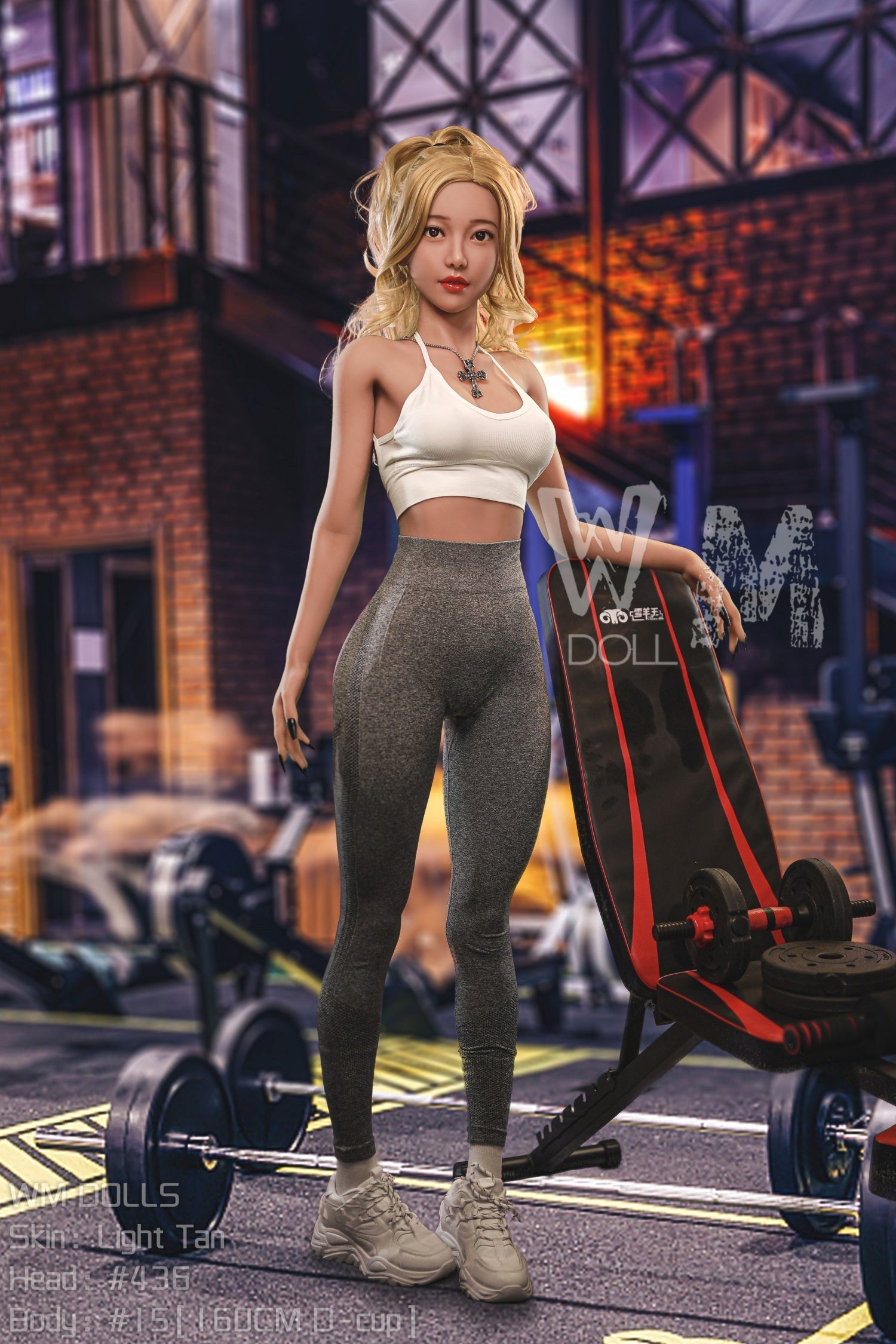 Esra - 160cm D-cup + #436 Slim girl sex doll in the gym by Anmodolls