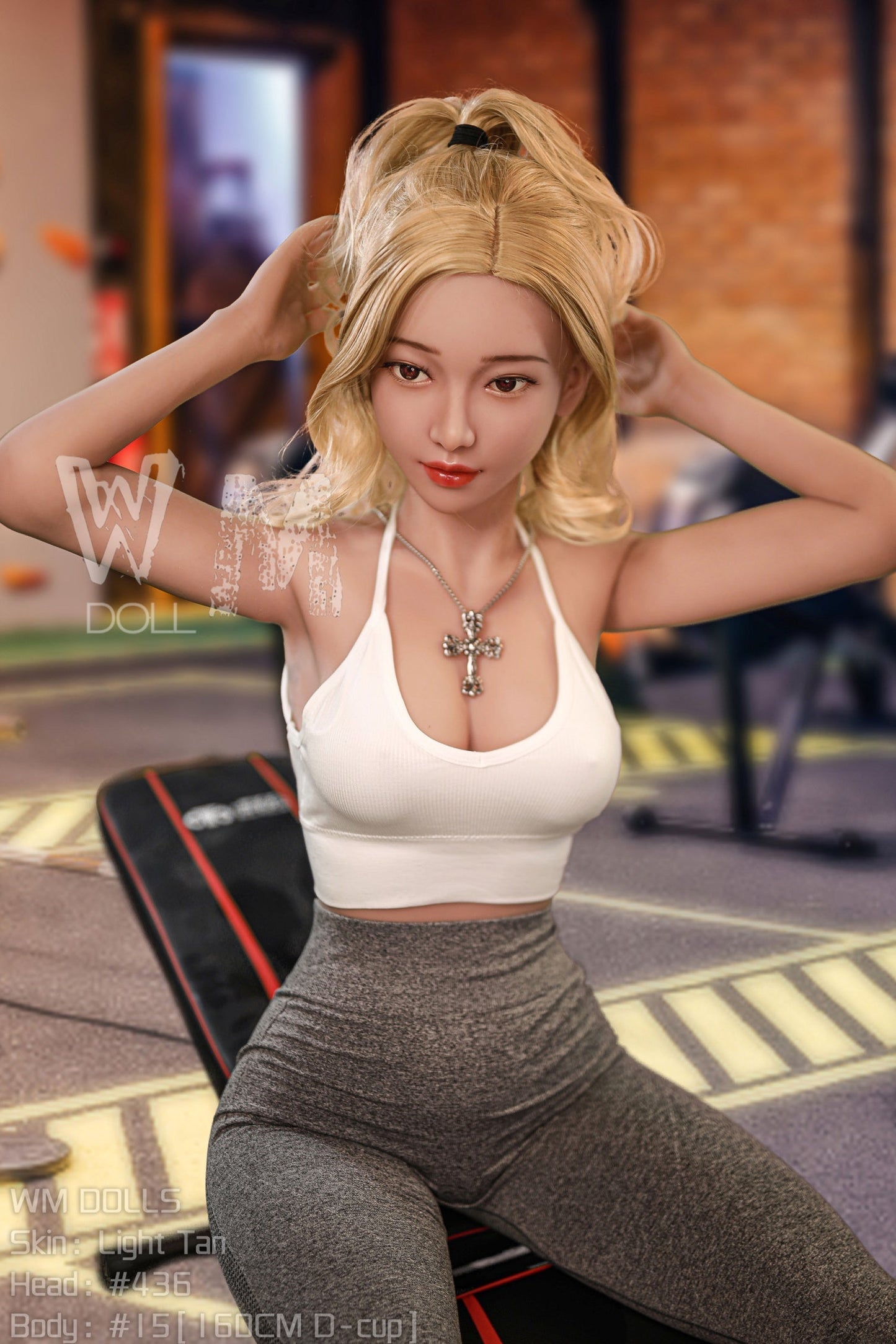 Esra - 160cm D-cup + #436 Slim girl sex doll in the gym by Anmodolls