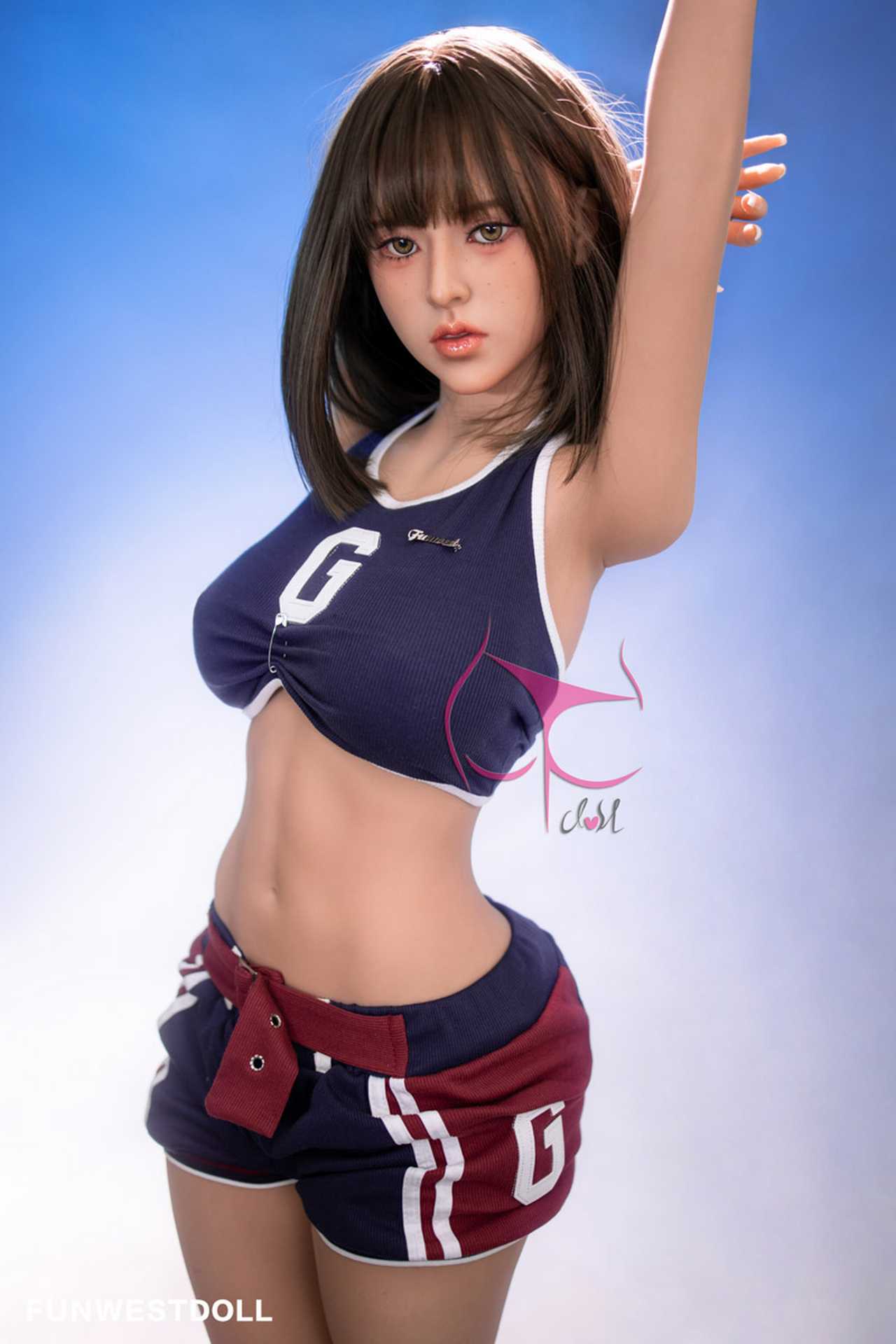 Funwest Ariya: Asian Sex Doll with F-Cup Breasts in Hot Training Outfit (USA Stock)