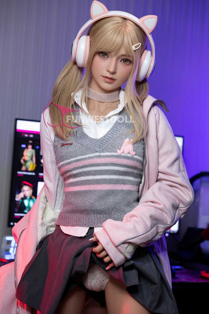 Funwest Evgeniya: 159cm TPE Doll with A-Cup Breasts and Gaming Enthusiasm (USA Stock)