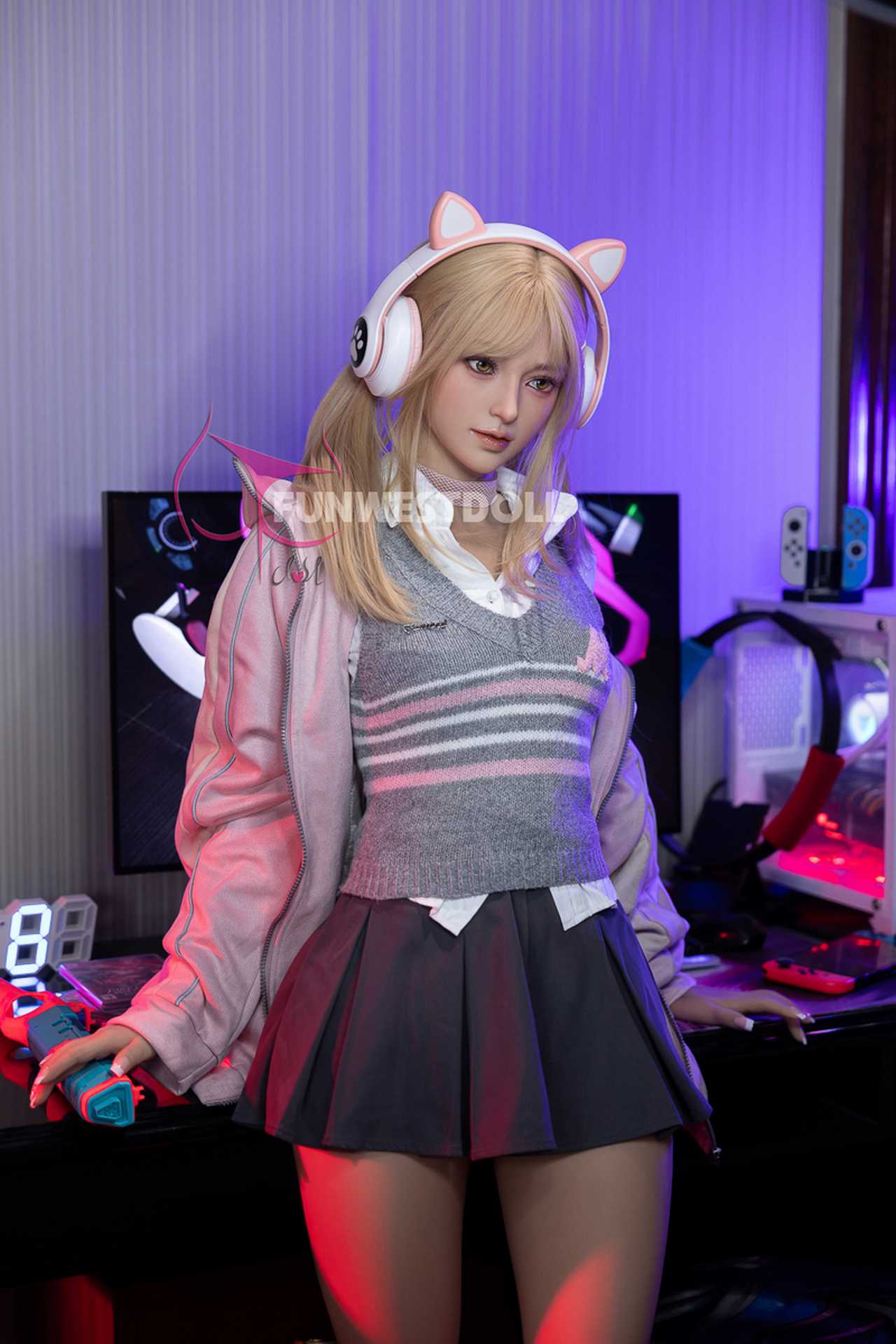 Funwest Evgeniya: 159cm TPE Doll with A-Cup Breasts and Gaming Enthusiasm (USA Stock)