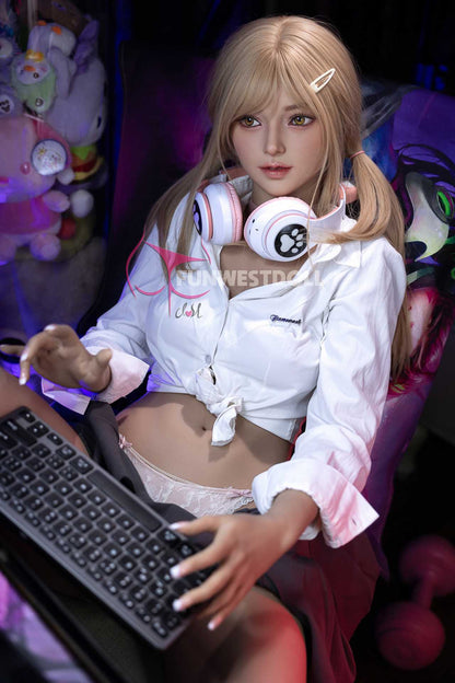 Funwest Evgeniya: 159cm TPE Doll with A-Cup Breasts and Gaming Enthusiasm (USA Stock)