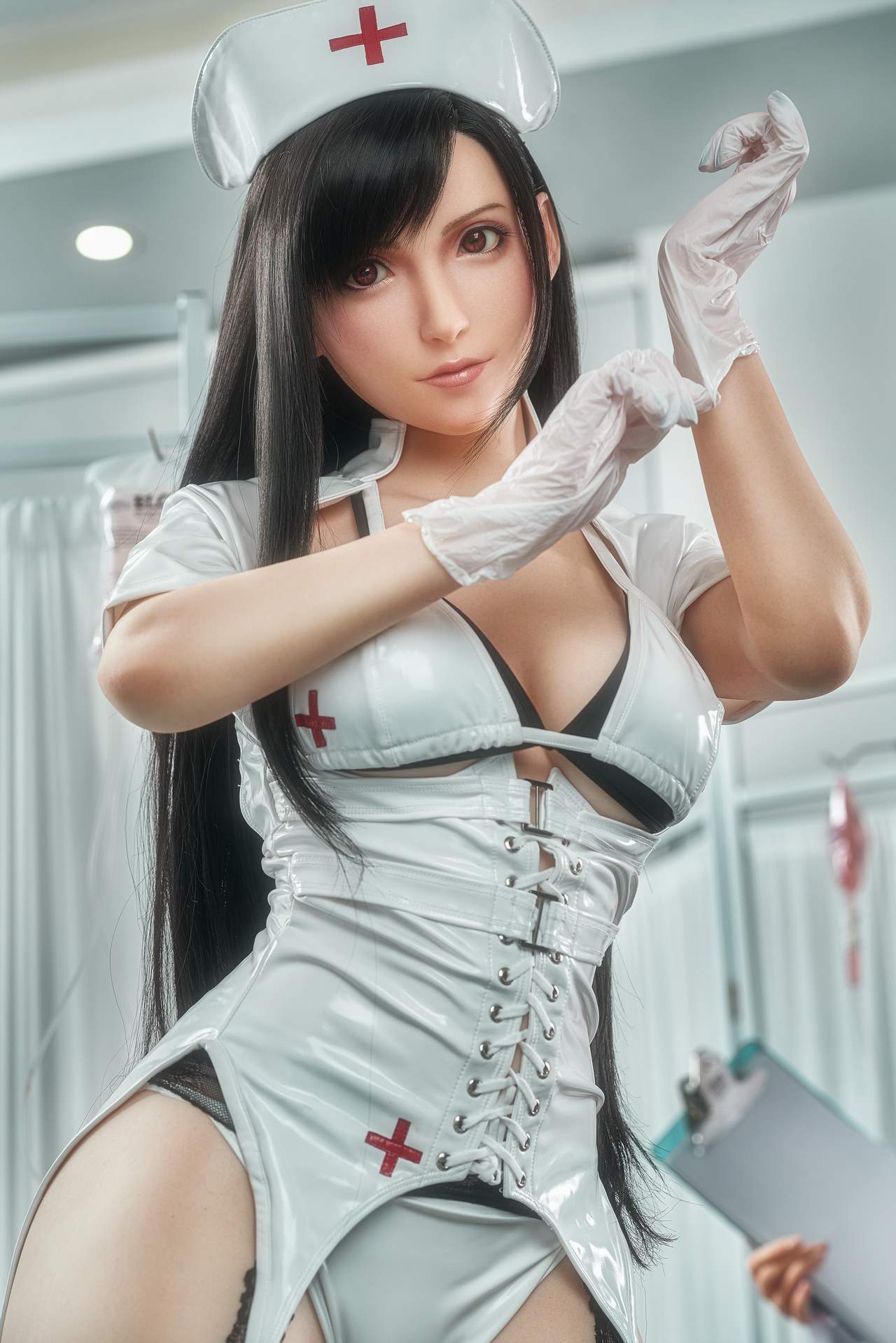 Full Silicon Gamelady Tifa Sex Doll - 168cm, D-Cup, Hot Video Game Actress Any Love Doll GameLady