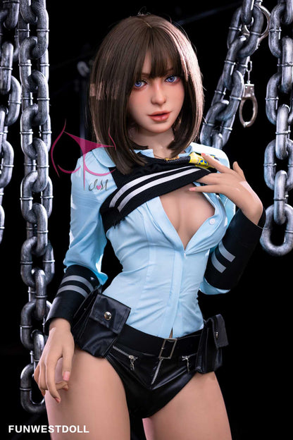 Funwest Love Doll: Marcy C-Cup Anime Police Hero Teen with Premium TPE Material Any Love Doll Funwest