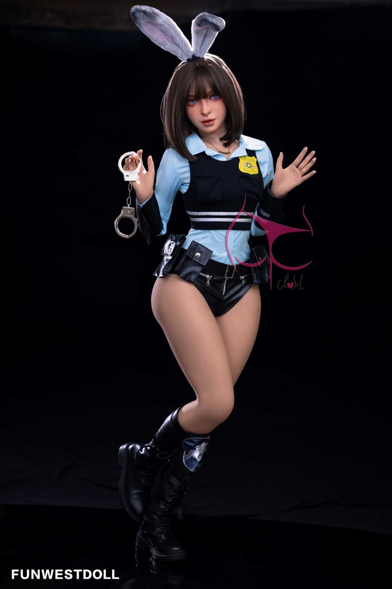 Funwest Love Doll: Marcy C-Cup Anime Police Hero Teen with Premium TPE Material Any Love Doll Funwest