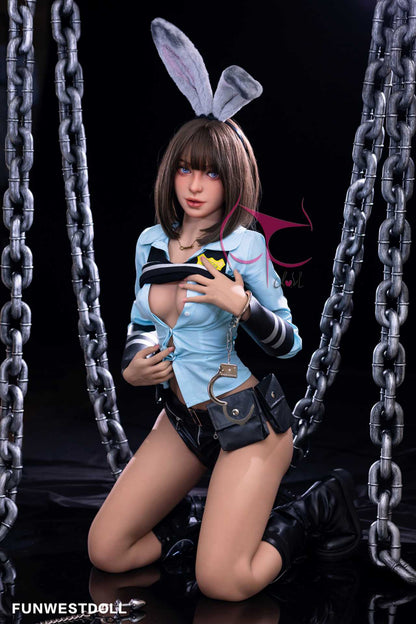 Funwest Love Doll: Marcy C-Cup Anime Police Hero Teen with Premium TPE Material Any Love Doll Funwest