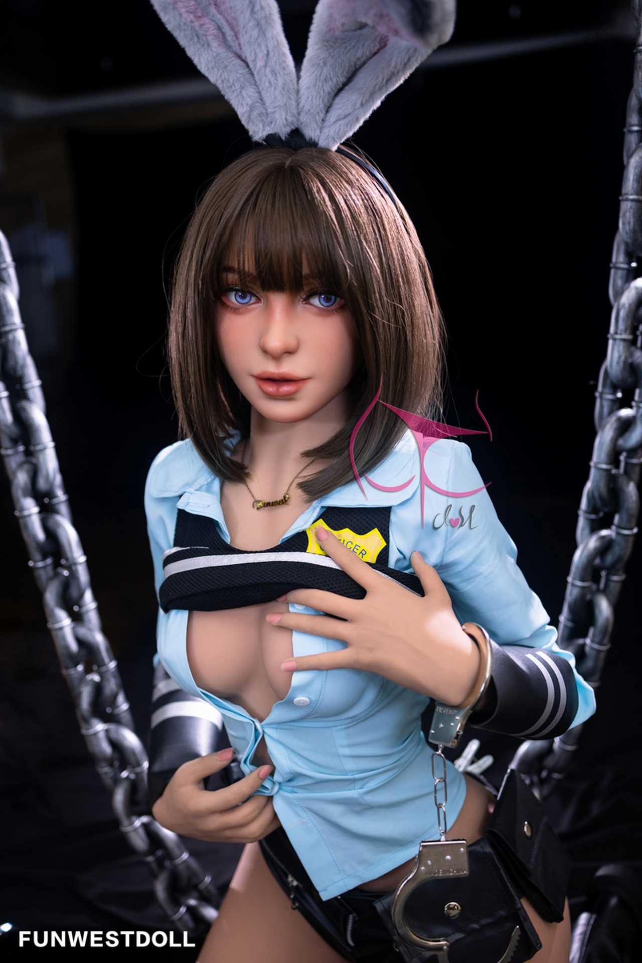 Funwest Love Doll: Marcy C-Cup Anime Police Hero Teen with Premium TPE Material Any Love Doll Funwest