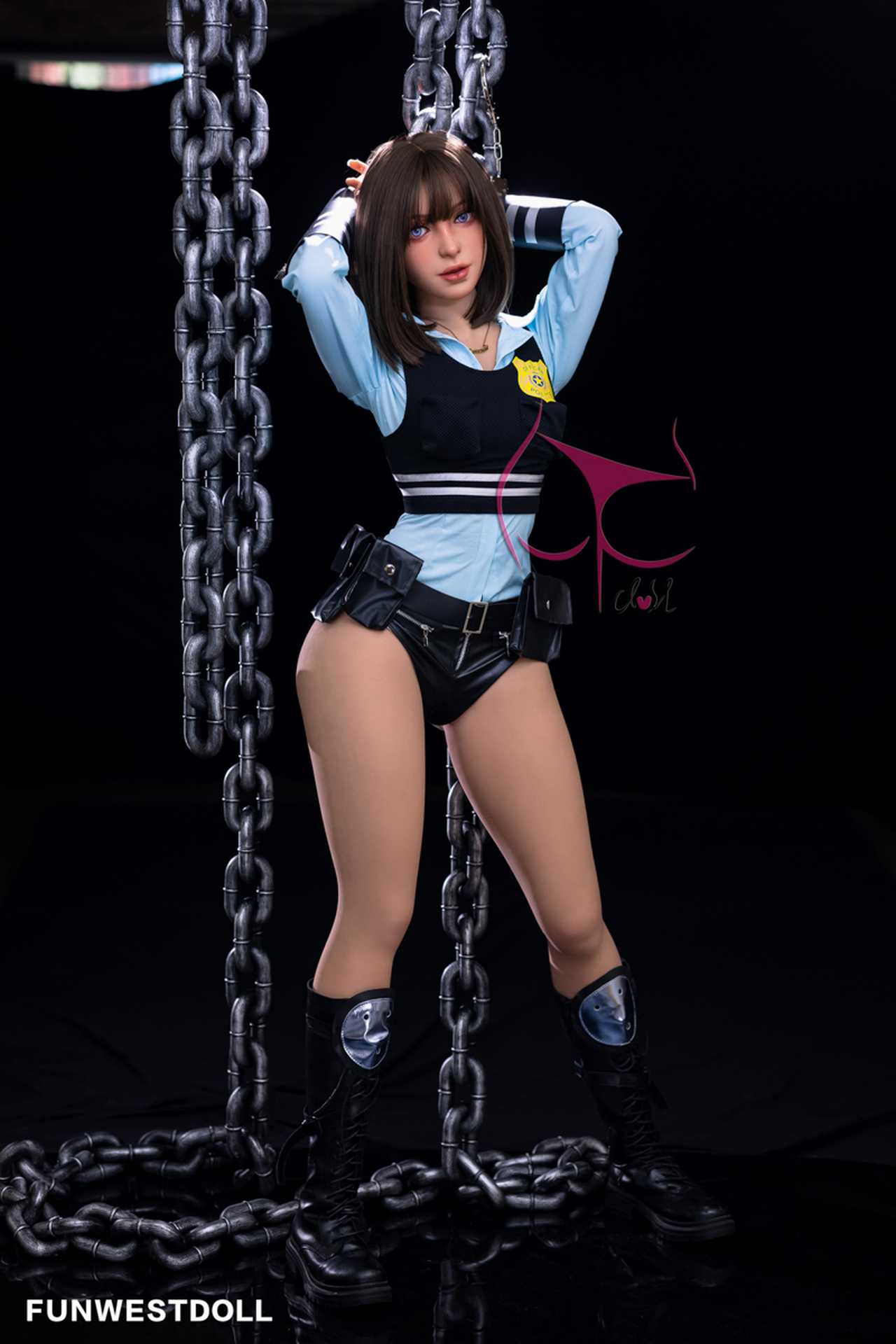 Funwest Love Doll: Marcy C-Cup Anime Police Hero Teen with Premium TPE Material Any Love Doll Funwest