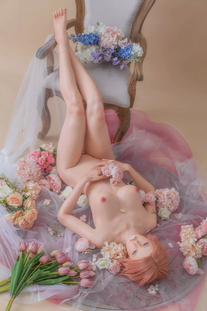 Irene: Short Hair, Small breasts - Silicone c Sex Doll Head (GE24-1)