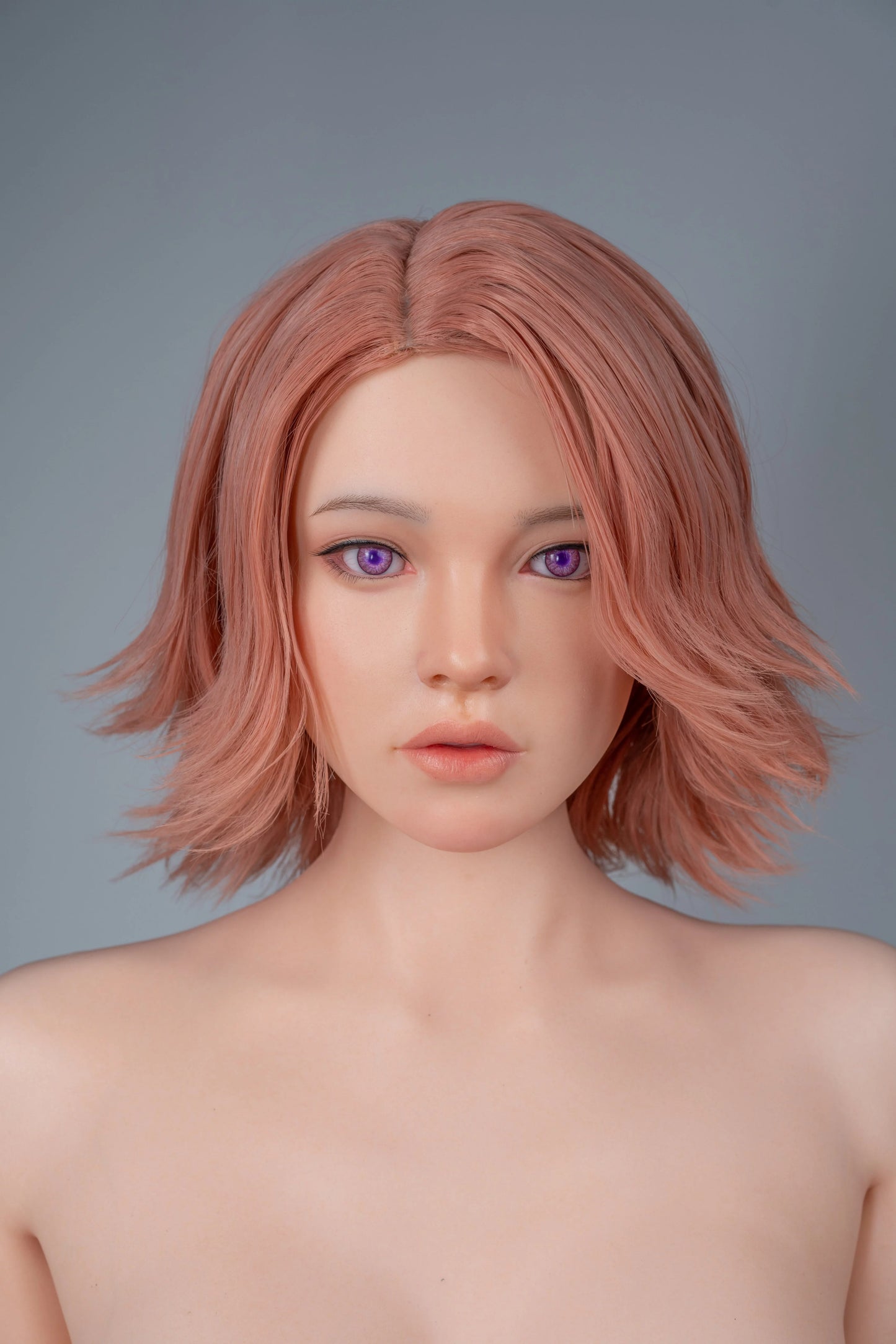 Irene: Short Hair, Small breasts - Silicone c Sex Doll Head (GE24-1)