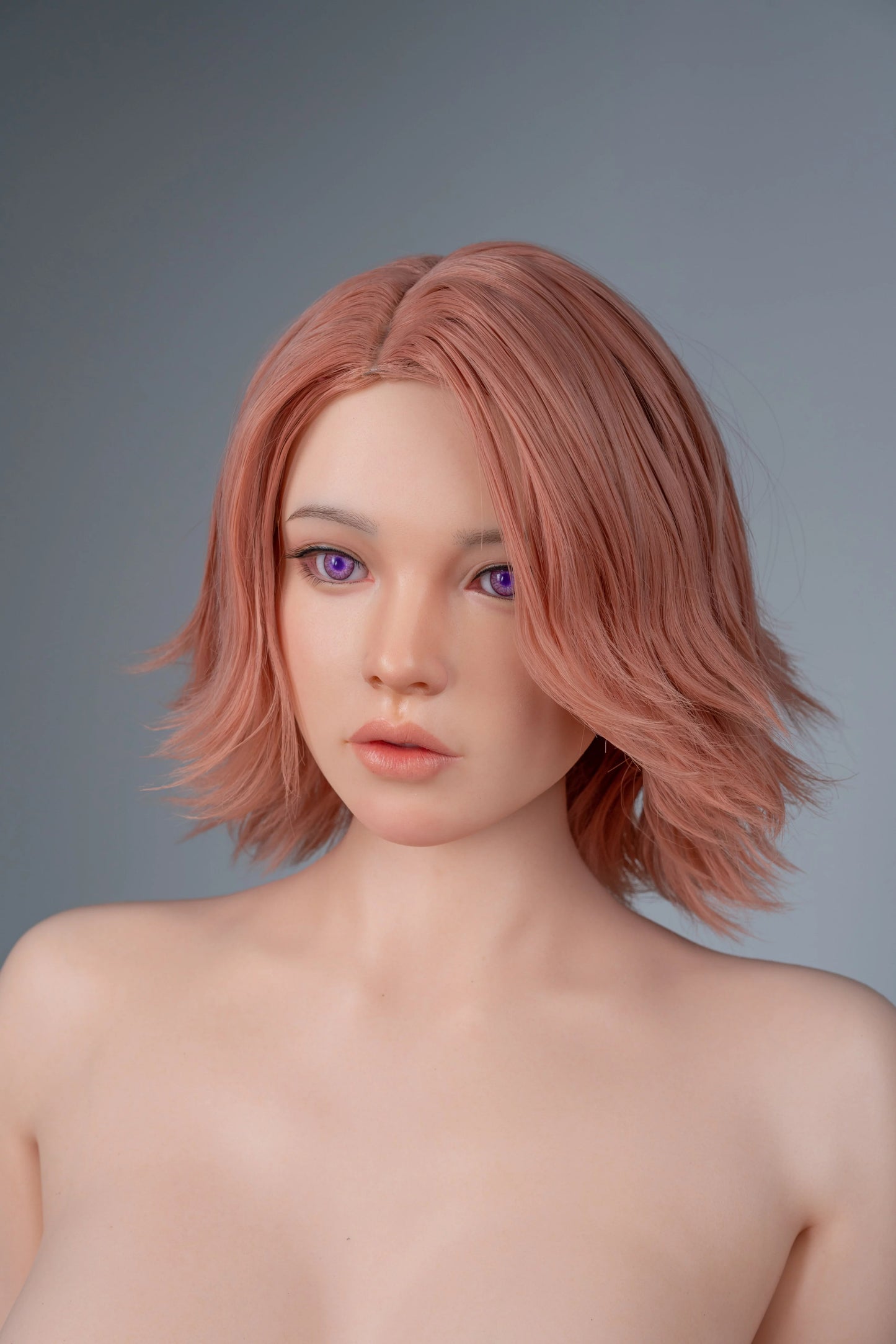 Irene: Short Hair, Small breasts - Silicone c Sex Doll Head (GE24-1)