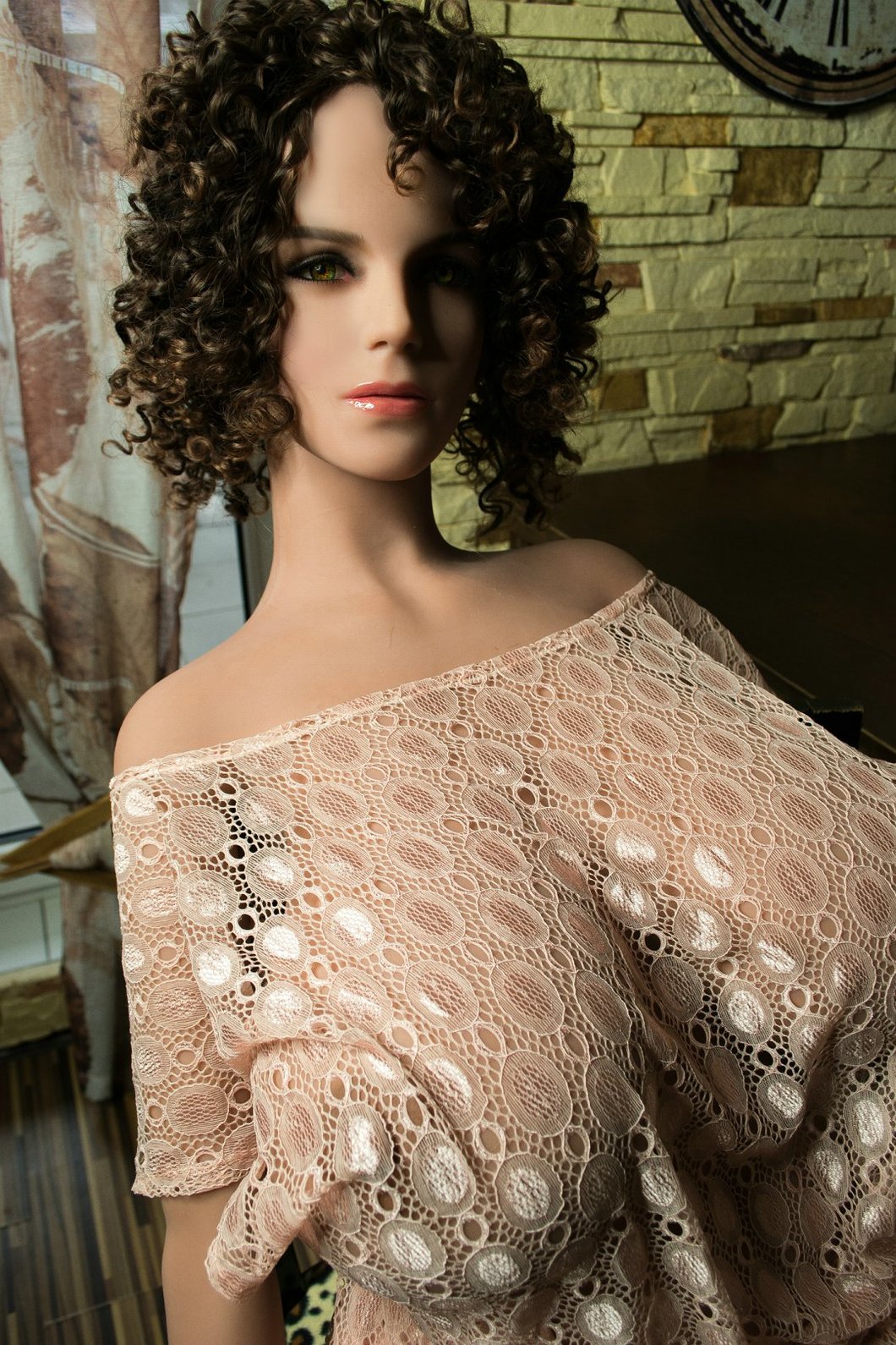 Introducing YL Dolls' 160cm Curly-Haired Buxom Beauty Love Doll-Majestic Aurora Any Love Doll YL