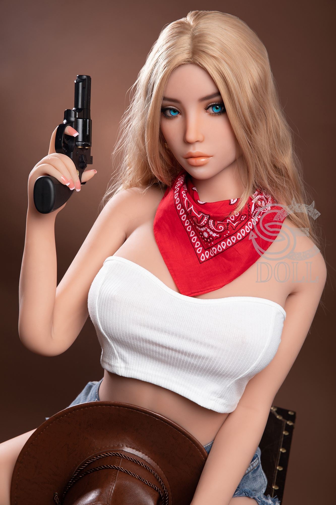 Meghan Cowgirl Love Doll by SEDoll - Blonde TPE Sex Doll for Wild Intimate Encounters Any Love Doll SEdoll TPE