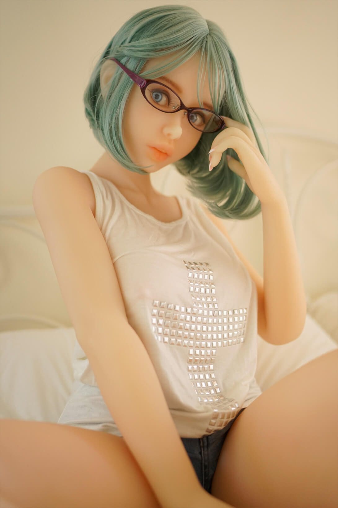 Mikayla - Naughty Youthful Love Doll Girl with Glasses, Seductress Sex Doll Any Love Doll Piper Doll