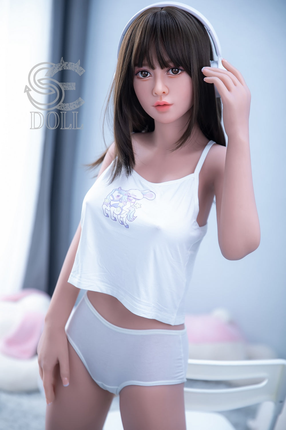 Katelyn - SEDoll Hot Asian TPE Love Doll with Headphones for Intimate Moments