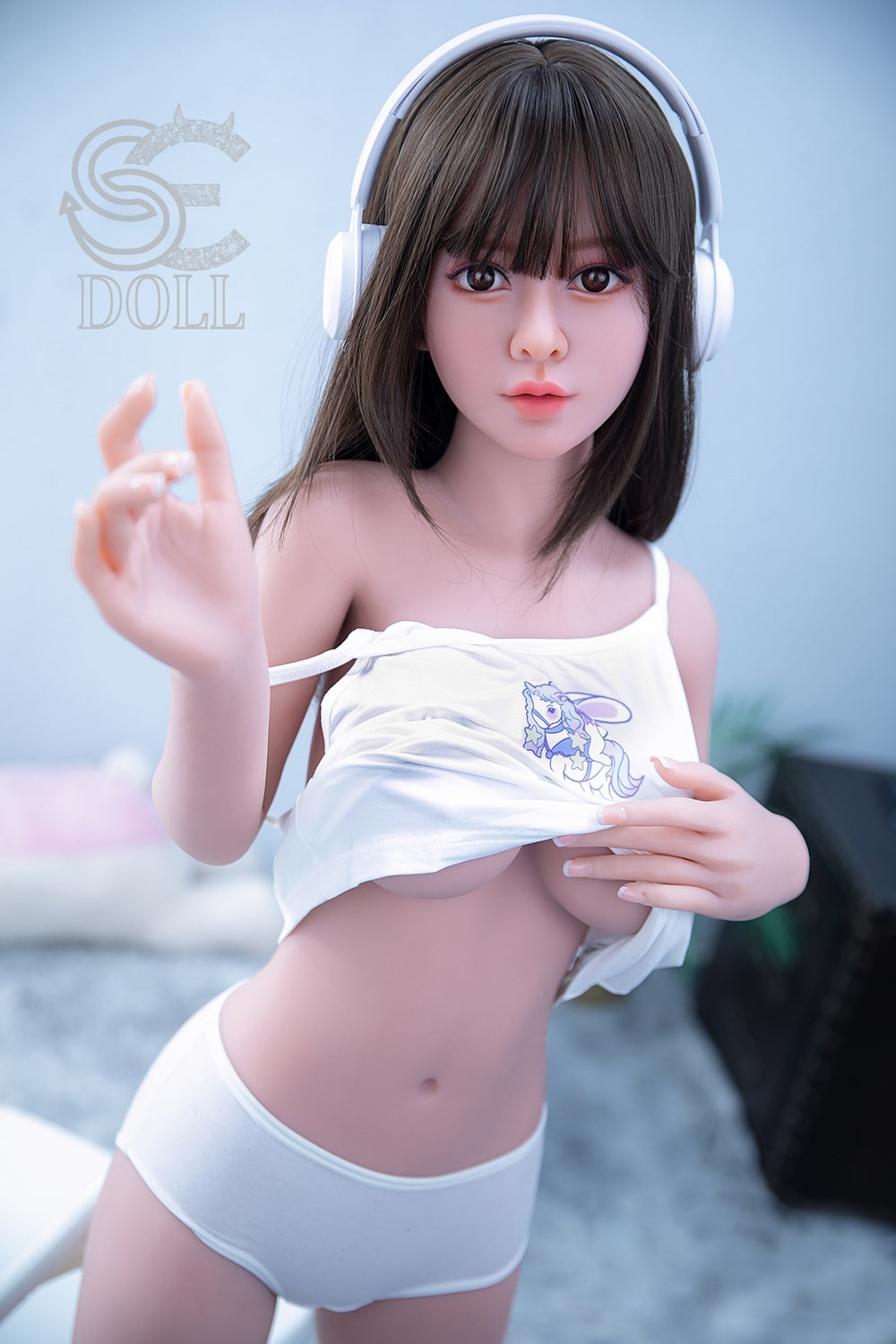 Katelyn - SEDoll Hot Asian TPE Love Doll with Headphones for Intimate Moments