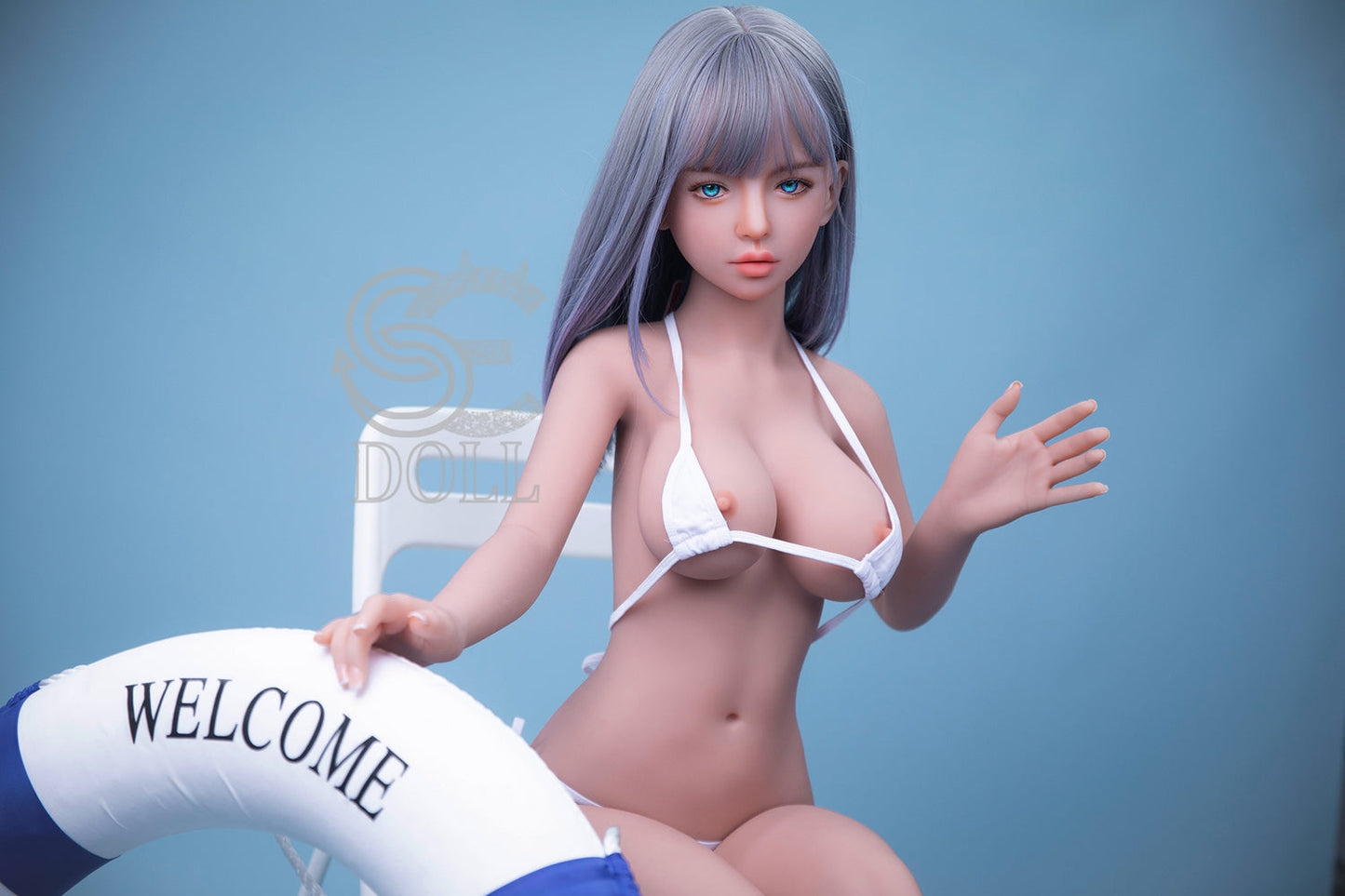 SEdoll Theresa Young Girl Blue Hair TPE Love Doll