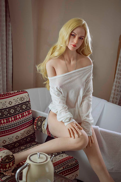 Starpery Love Doll Lylou: 174cm Blonde in Elegant White Dress Any Love Doll Starpery