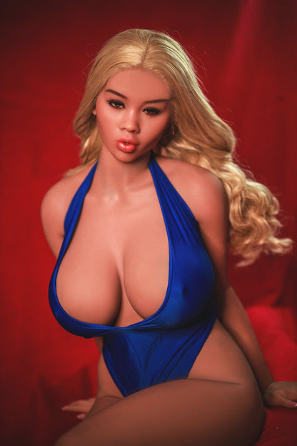 Stunning 171cm Blonde Hair Love Doll: Introducing Penelope from YL Dolls in a Blue Dress Any Love Doll YL