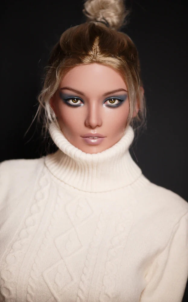 Suzanne - Blonde Silicone Love Doll in Oversized Sweater - Head (GE53) Sex Doll Any Love Doll Zelex dolls - SILICONE