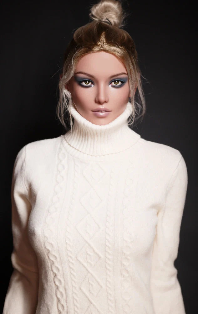 Suzanne - Blonde Silicone Love Doll in Oversized Sweater - Head (GE53) Sex Doll Any Love Doll Zelex dolls - SILICONE