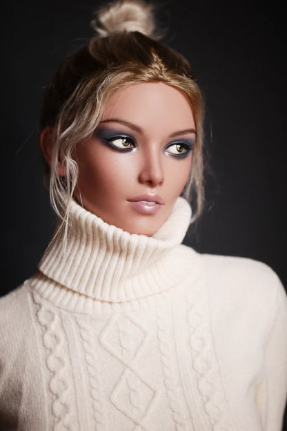 Suzanne - Blonde Silicone Love Doll in Oversized Sweater - Head (GE53) Sex Doll Any Love Doll Zelex dolls - SILICONE