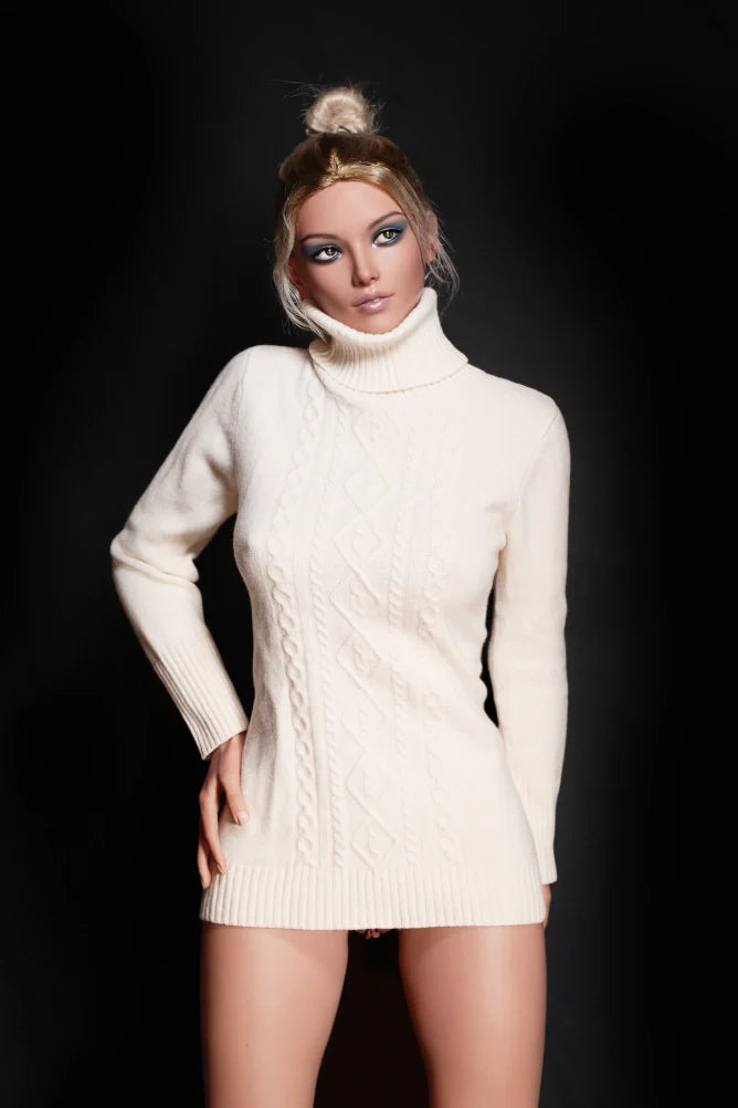 Suzanne - Blonde Silicone Love Doll in Oversized Sweater - Head (GE53) Sex Doll Any Love Doll Zelex dolls - SILICONE