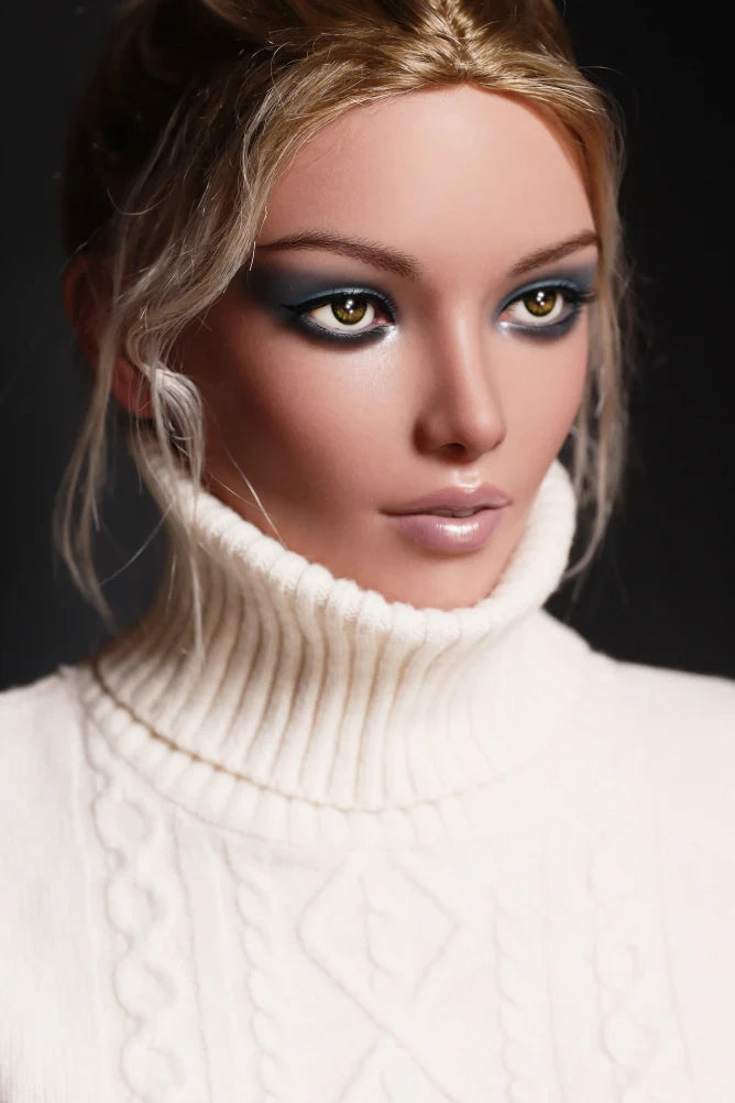 Suzanne - Blonde Silicone Love Doll in Oversized Sweater - Head (GE53) Sex Doll Any Love Doll Zelex dolls - SILICONE