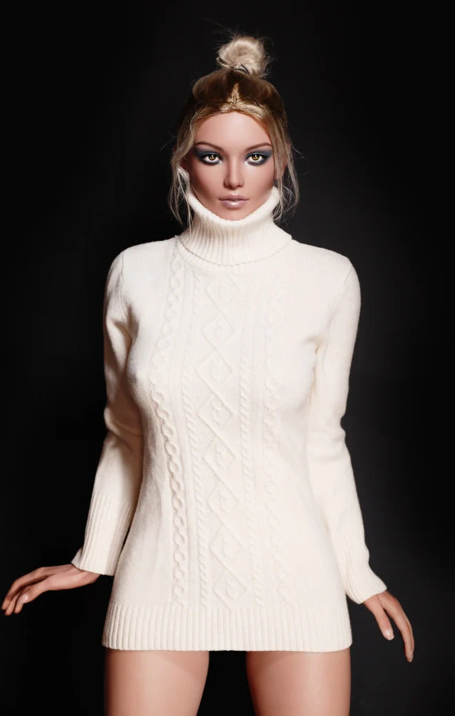 Suzanne - Blonde Silicone Love Doll in Oversized Sweater - Head (GE53) Sex Doll Any Love Doll Zelex dolls - SILICONE