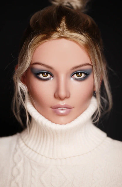 Suzanne - Blonde Silicone Love Doll in Oversized Sweater - Head (GE53) Sex Doll Any Love Doll Zelex dolls - SILICONE