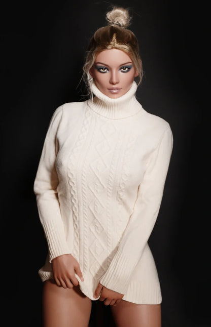 Suzanne - Blonde Silicone Love Doll in Oversized Sweater - Head (GE53) Sex Doll Any Love Doll Zelex dolls - SILICONE