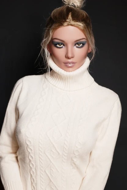 Suzanne - Blonde Silicone Love Doll in Oversized Sweater - Head (GE53) Sex Doll Any Love Doll Zelex dolls - SILICONE