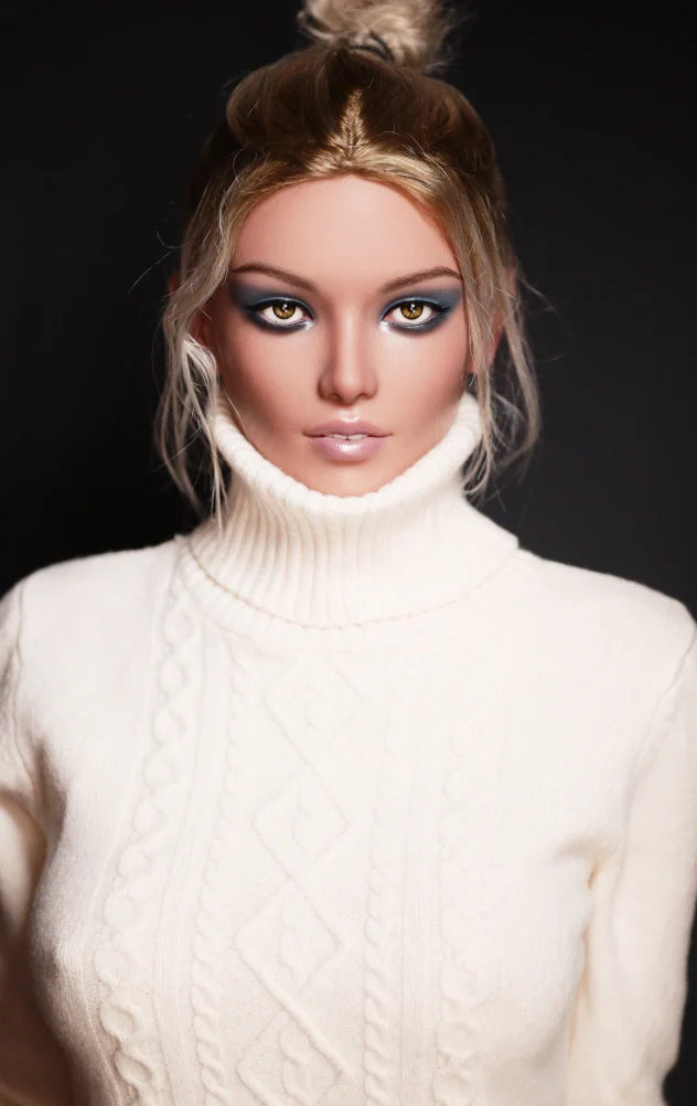 Suzanne - Blonde Silicone Love Doll in Oversized Sweater - Head (GE53) Sex Doll Any Love Doll Zelex dolls - SILICONE