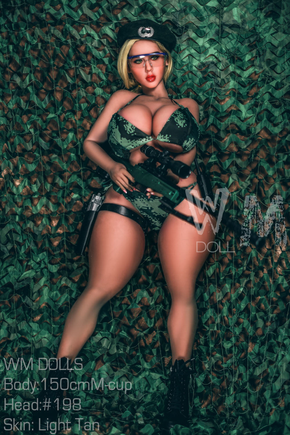 WM Dolls 150cm M-Cup Mayan Love Doll with Head 198 - BBW Military Officer Theme