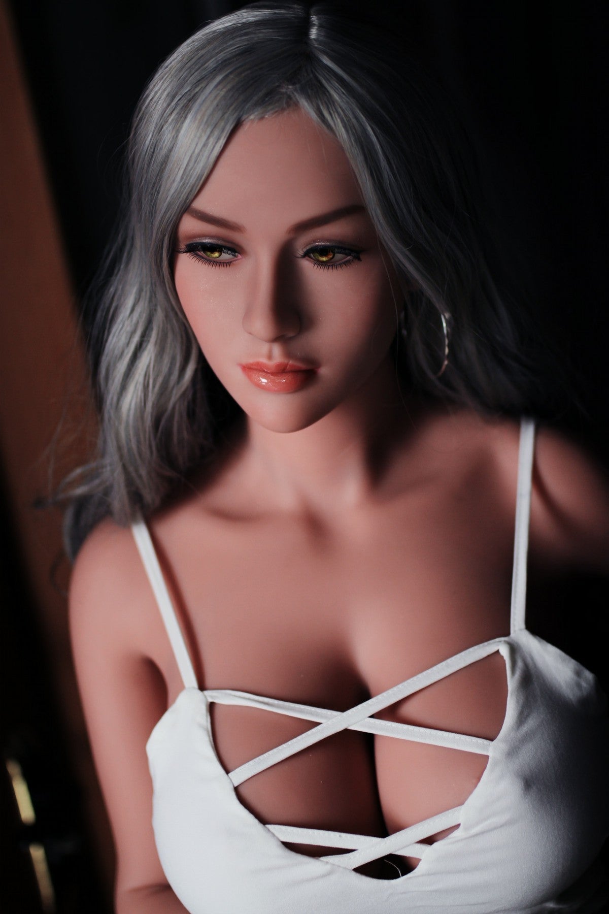 WM Dolls Barebie - Stunning Grey Hair Realistic TPE Love Doll with WM Head 15"