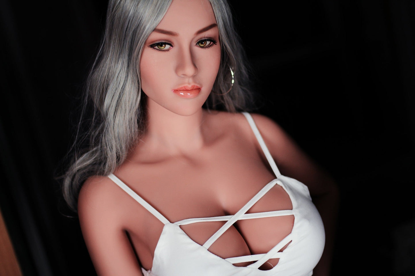 WM Dolls Barebie - Stunning Grey Hair Realistic TPE Love Doll with WM Head 15"