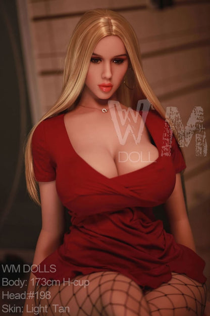 WM Dolls Rodina Luxury Sex Doll: 173cm Tall H-Cup Blonde featuring Head #198