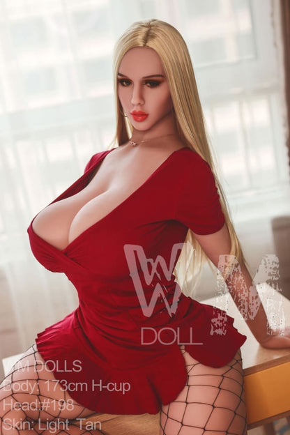 WM Dolls Rodina Luxury Sex Doll: 173cm Tall H-Cup Blonde featuring Head #198