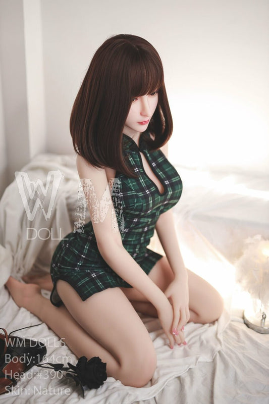 WM Dolls Carly: 164 cm D-Cup Love Doll with Head 390 | Innocent Teen Model featuring Small Round Butt