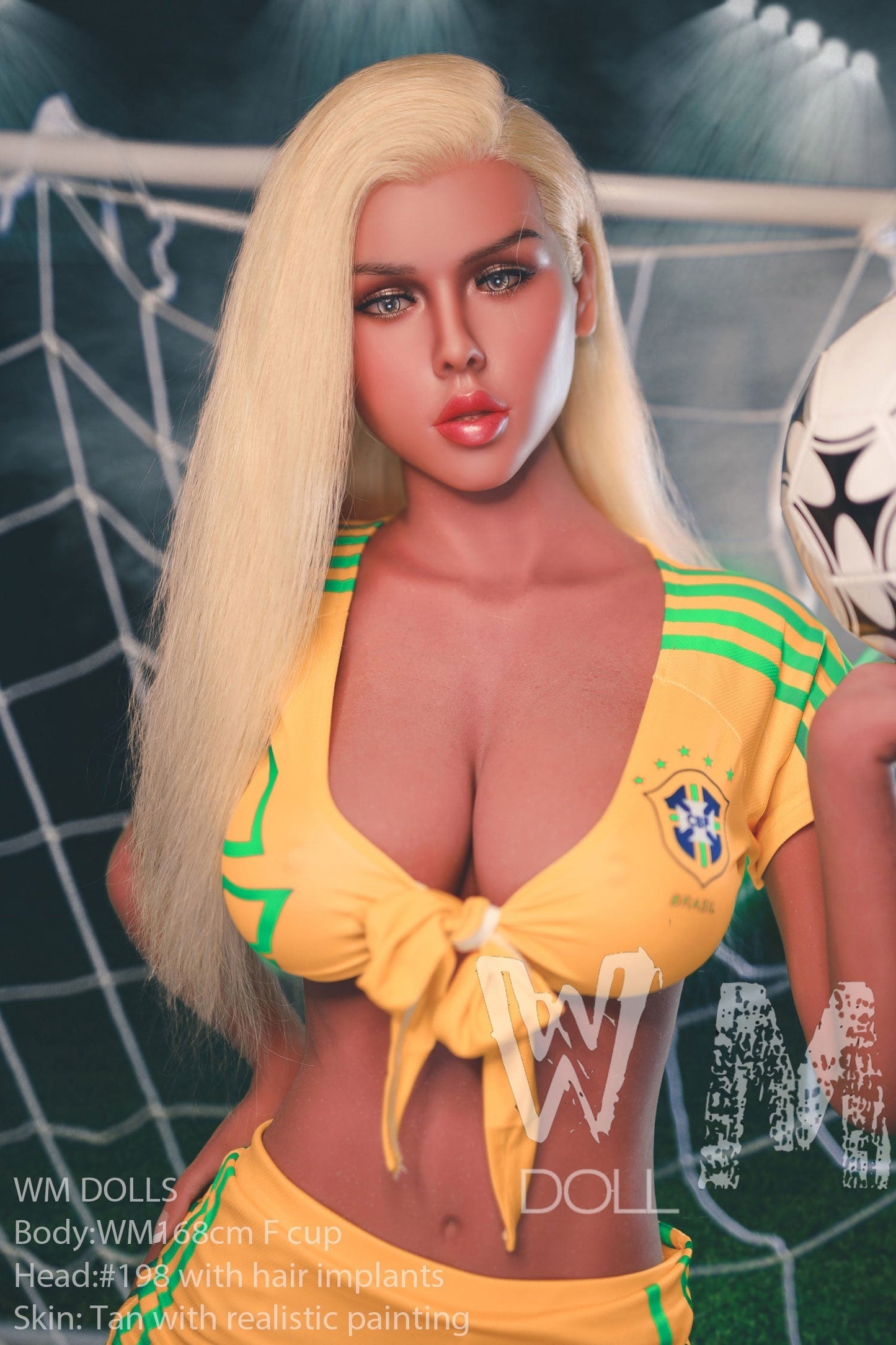 WM Dolls Azktonia 168cm F-Cup Love Doll Teen Football Player Head 198