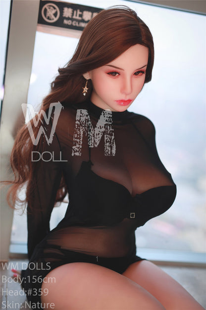 WM Dolls Lilyana: 156cm Brunette Japanese MILF Love Doll with H-Cup, Head #359